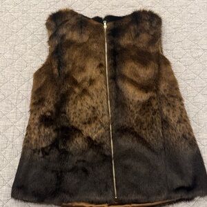 Faux Fur Vest with Zipper